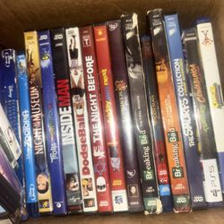 Box Full Of Mixed Blu Ray DVDS