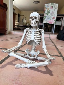 10" Resin Skeleton Statue - Halloween, Goth, Spiritual Altar Decor