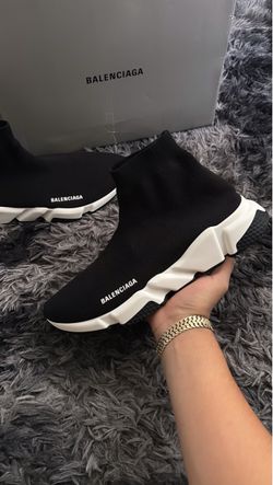 Balenciaga Speed Trainer Sneakers Black White
