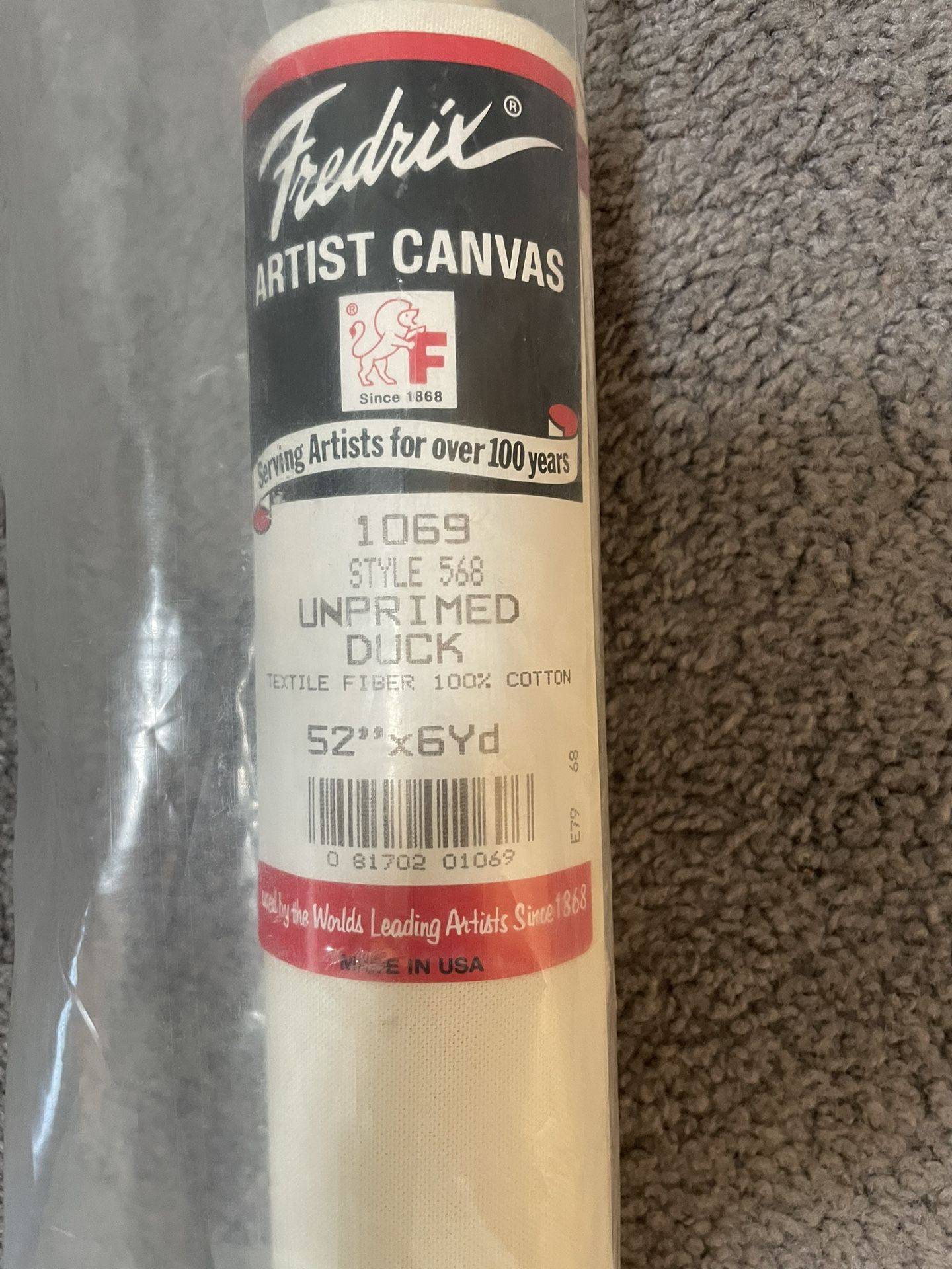 Unprimed Canvas 6yd