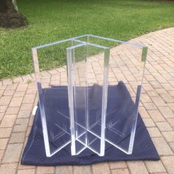 Vintage Lucite Foyer Table, Console Table, Sofa Table Base - No Glass