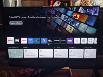 LG 55” Smart TV with wall mount