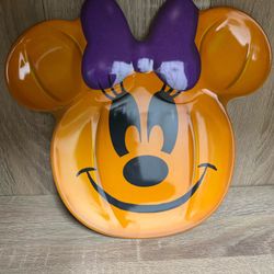 Minnie Halloween Pumpkin Plate