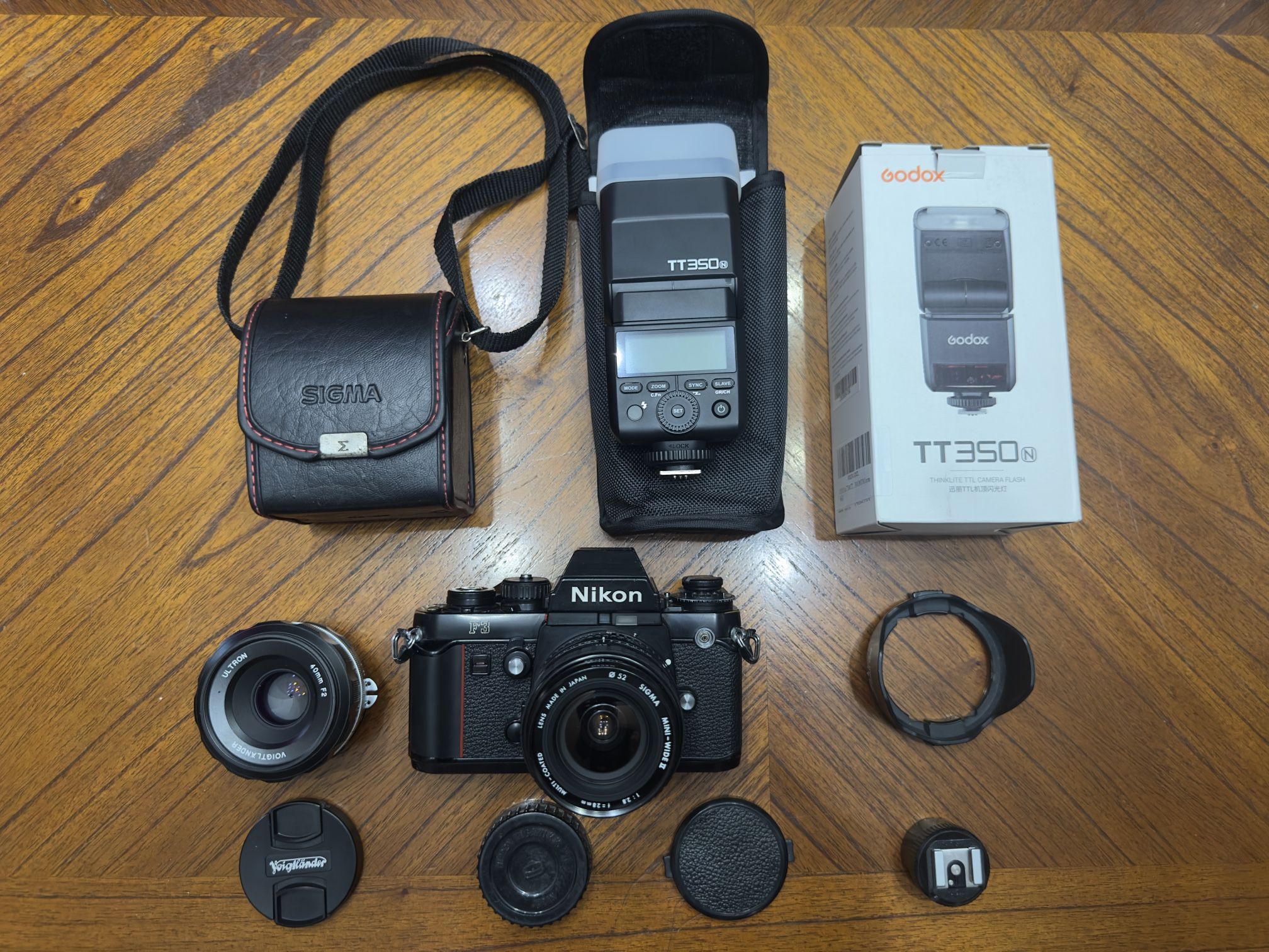 Nikon F3 Film Camera With Lenses And Extras