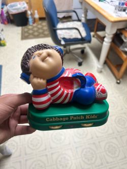 Cabbage Patch Kids Vintage Figure on Green Base
