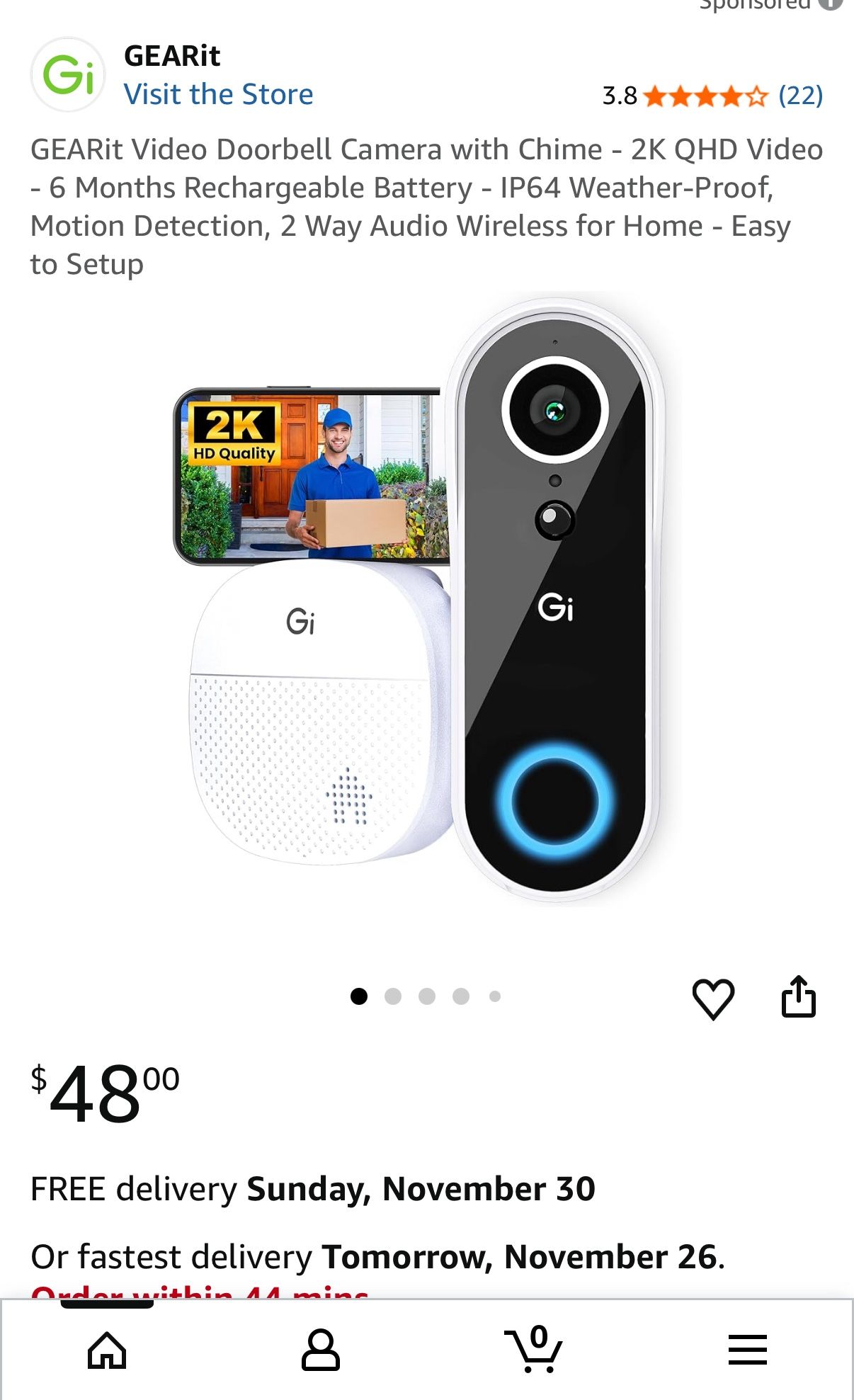 Doorbell Camera With Chime 