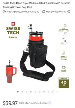 Ceramic coated travel tumbler+Carrier bag