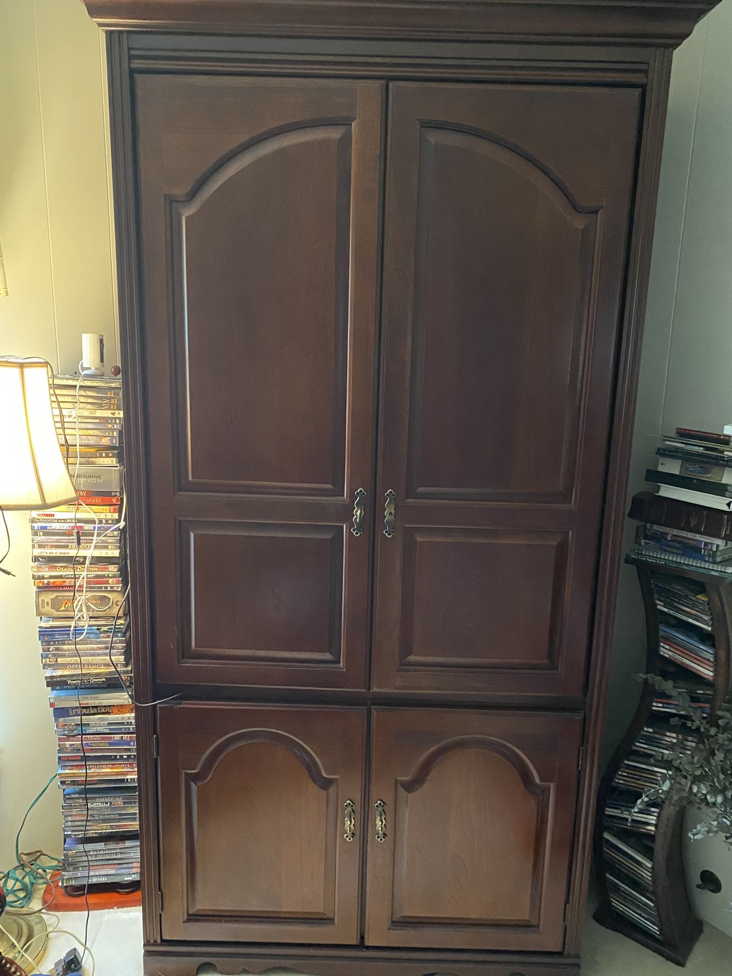 Cherry Wood Media Armoire