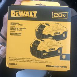 DEWALT 20V 5AH BATTERIES (2 PACK)