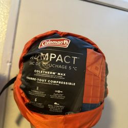 Coleman Kompact Sleeping Bag Indoor/outdoor Lightweight Sleeping Bag 40 Degrees Rated With Compression Sack