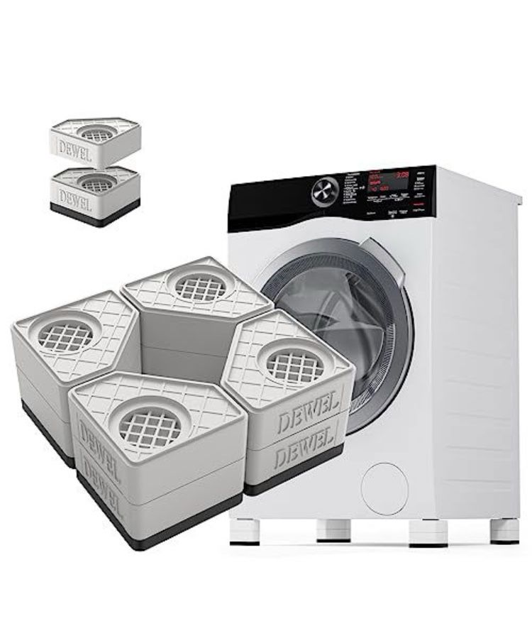 ๐งบ NEW Open Box โ SEISSO 8-Pack Anti-Vibration Washer & Dryer Pads ๐ ๏ธ Double Heightened Pedestals | 1100 lbs Weight Capacity