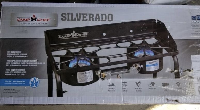 Camp Chef Silverado 60,000 BTU, 2 Burner Gas Camp Stove Outdoor Cooking Camping EX60S