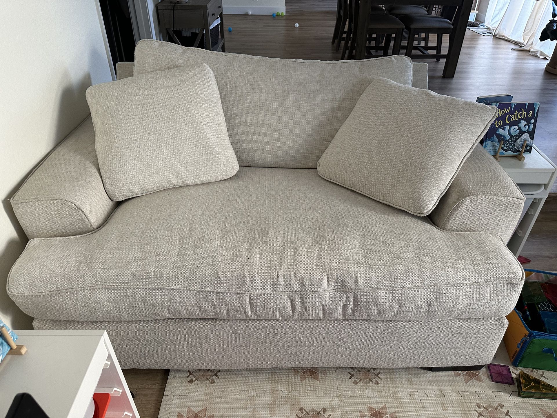 Large White Loveseat/Sofa