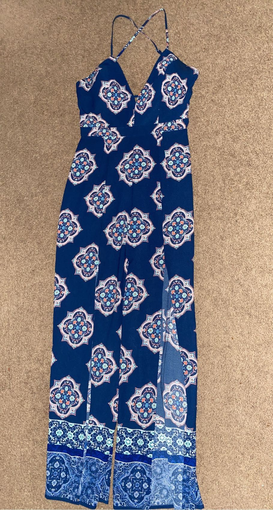 Navy Mandala Jumpsuit