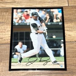 Chicago White Sox MLB Signed Official Autograph Jermaine Dye Framed Photo 8 x 10