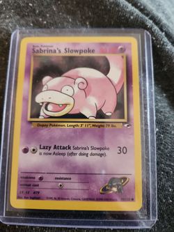 Pokémon Sabrina Slowpoke 95/132 Gym Heroes Excellent Condition.