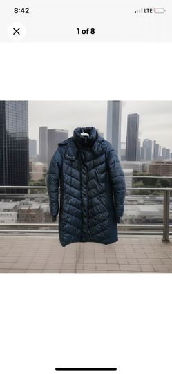 Abercrombie & Fitch Women Sz Medium Down Puffer Winter Coat Black