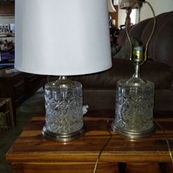 Vintage Crystal Glass Lamp