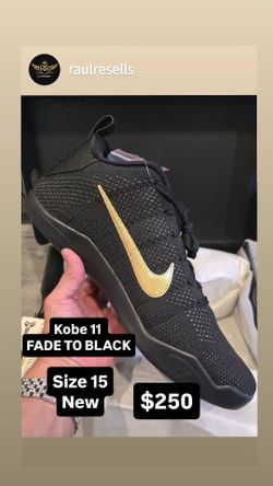 KOBE 11 FADE TO BLACK SZ 15 NEW