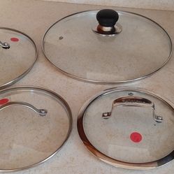 Replacement tempered glass cookware lids. 