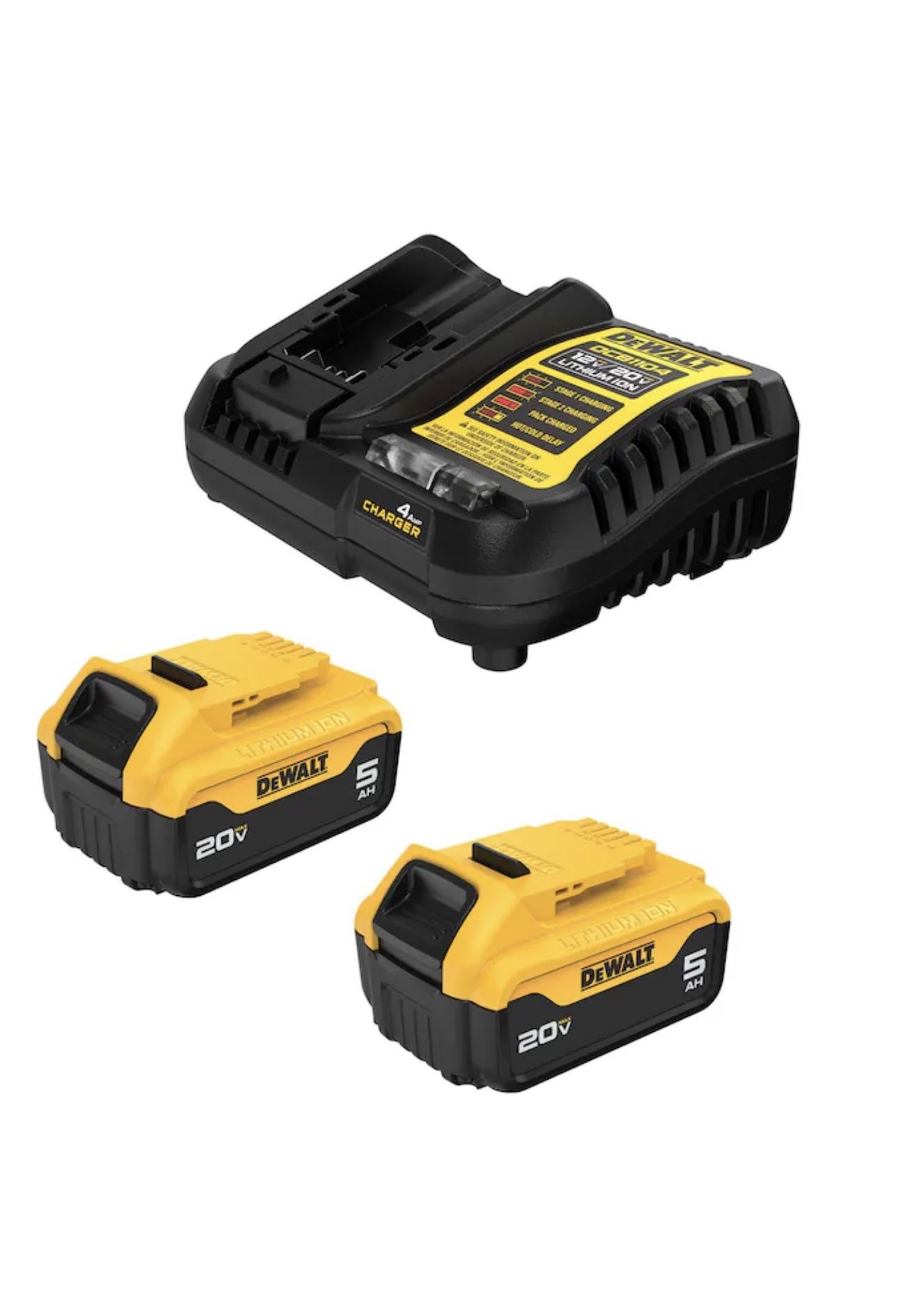20 -Volt 2 -Pack Lithium-ion (5 Ah/5 Ah Battery and Charger)
