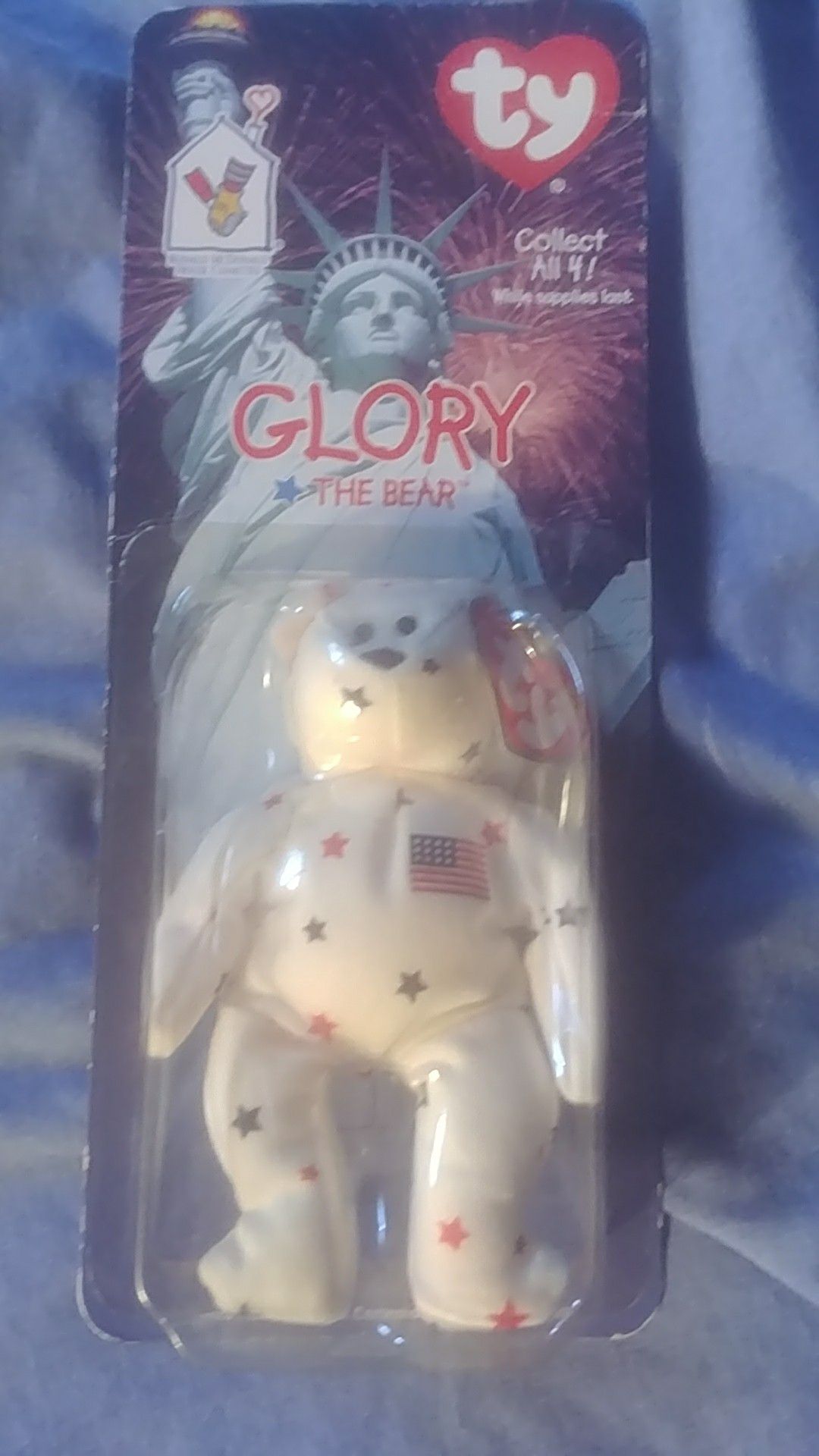 Glory TY Bear Beanie Baby *rare* 4000 only