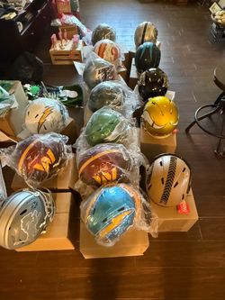 Over 60 Full Size Authentic NFL Helmets Signed w/coa