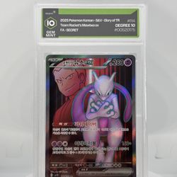 Pokemon 2025 Team Rocket's Mewtwo ex 114/098 SR Destined Rivals 