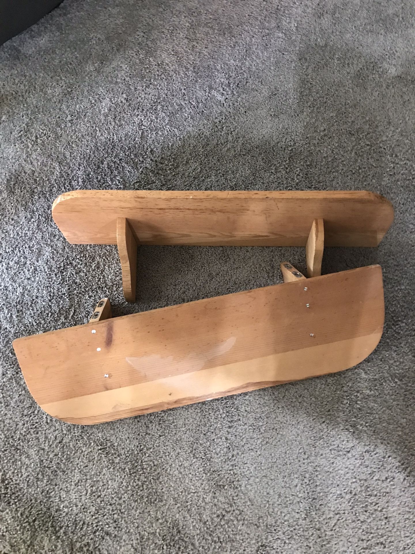 Pair Of Wooden Shelves