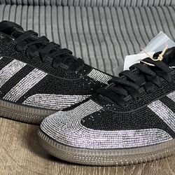 adidas Samba OG Rhinestone Black Silver | Size 10.5W / 9.5M | IH9052 (2025) NEW