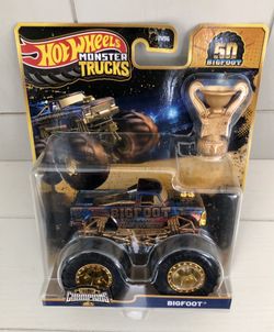 GOLD Hot Wheels Truck Trophy Champions Bigfoot 50 Years FORD