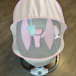 Electric Baby Swing Cradle Infant Bouncer Rocker Chair Bluetooth Music Bassinet