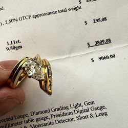 Solid 18k yellow gold diamond engagement ring!
