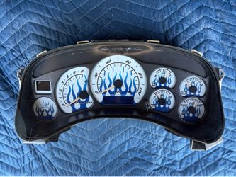 99-02 GM Chevy Custom Flame Gauge Cluster