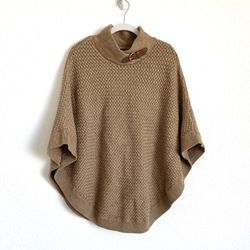 Banana Republic Tan Knit Poncho Women’s Size M