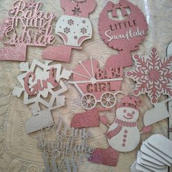 Baby Shower Girl Winter Decorations