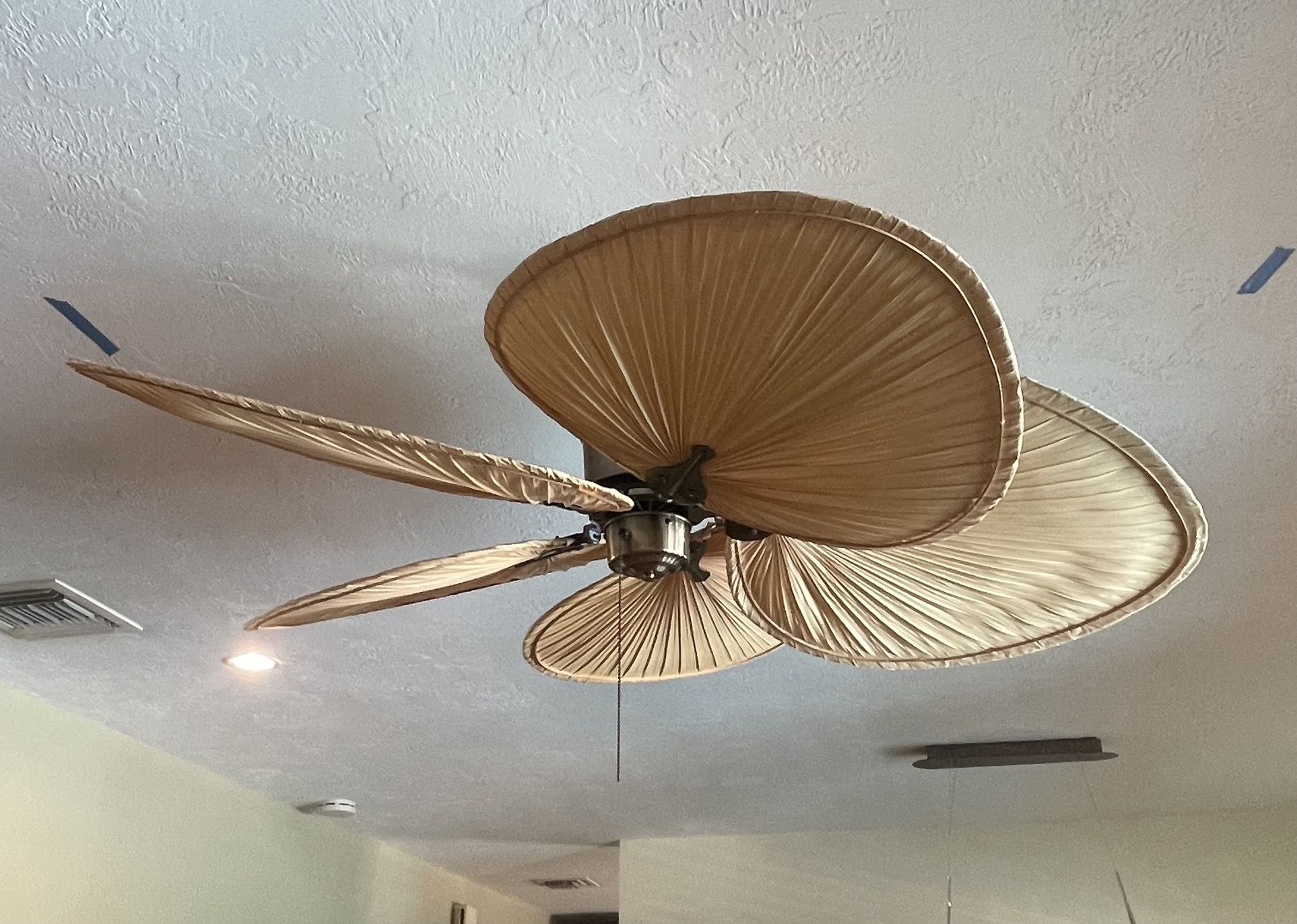 Fanimation Islander Brass Palm Leaf Ceiling Fan - 52”