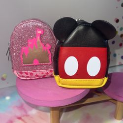 Disney Miniature Backpack Keychain Coin Purse NEW