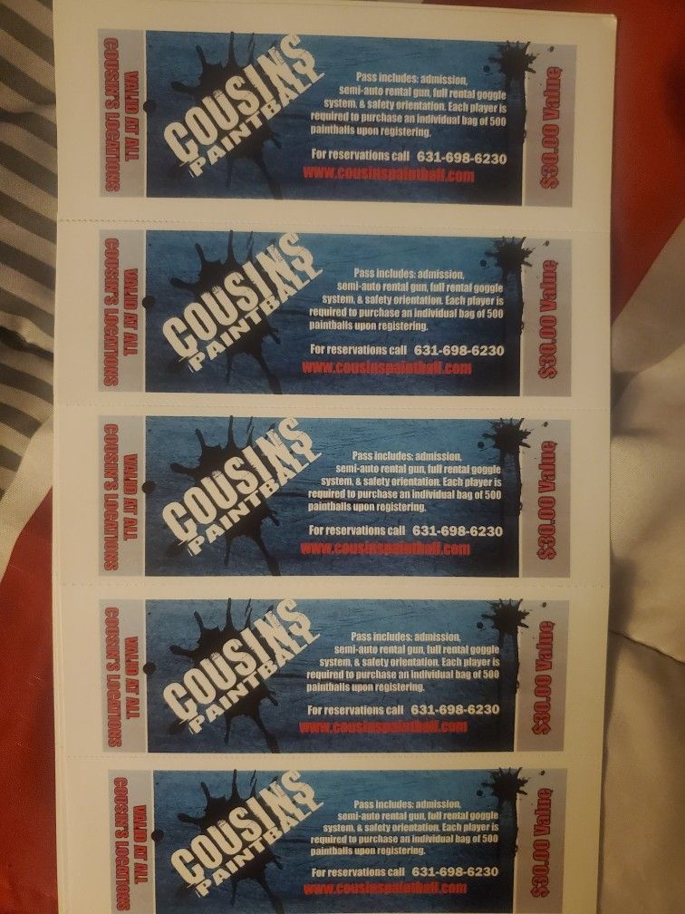 Paintball Tickets