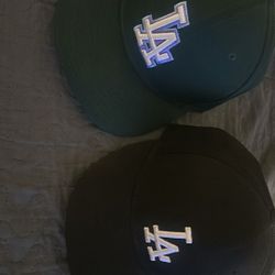 New Era Hats Dodgers Size 7 1/2 Like New One With Patch 