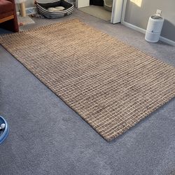 Modern Arvin Olano 5 X 8 Wool Brown Area Rug 