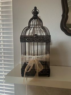 Beautiful birdcage black metal decor