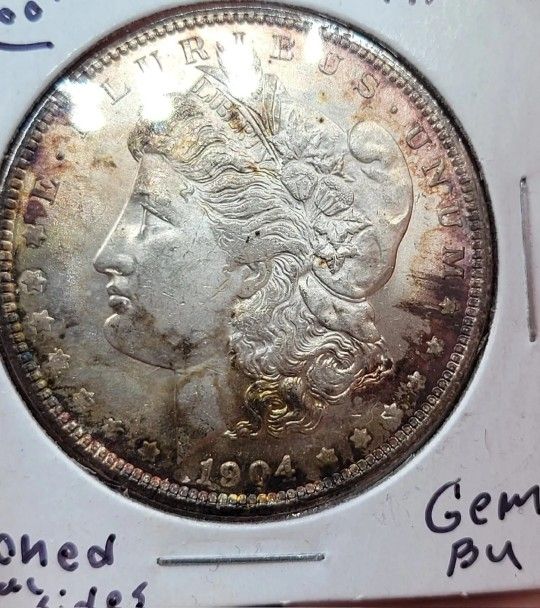 1904 O Morgan Silver Dollar TONED AU/BU++ CONDITION