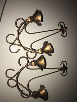 Gold metal decor for hanging