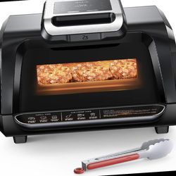 Cook It Up! New Other Zstar 7-in-1 Indoor Air Fryer Grill Combo, GZ01, Black With Tongs - OBO