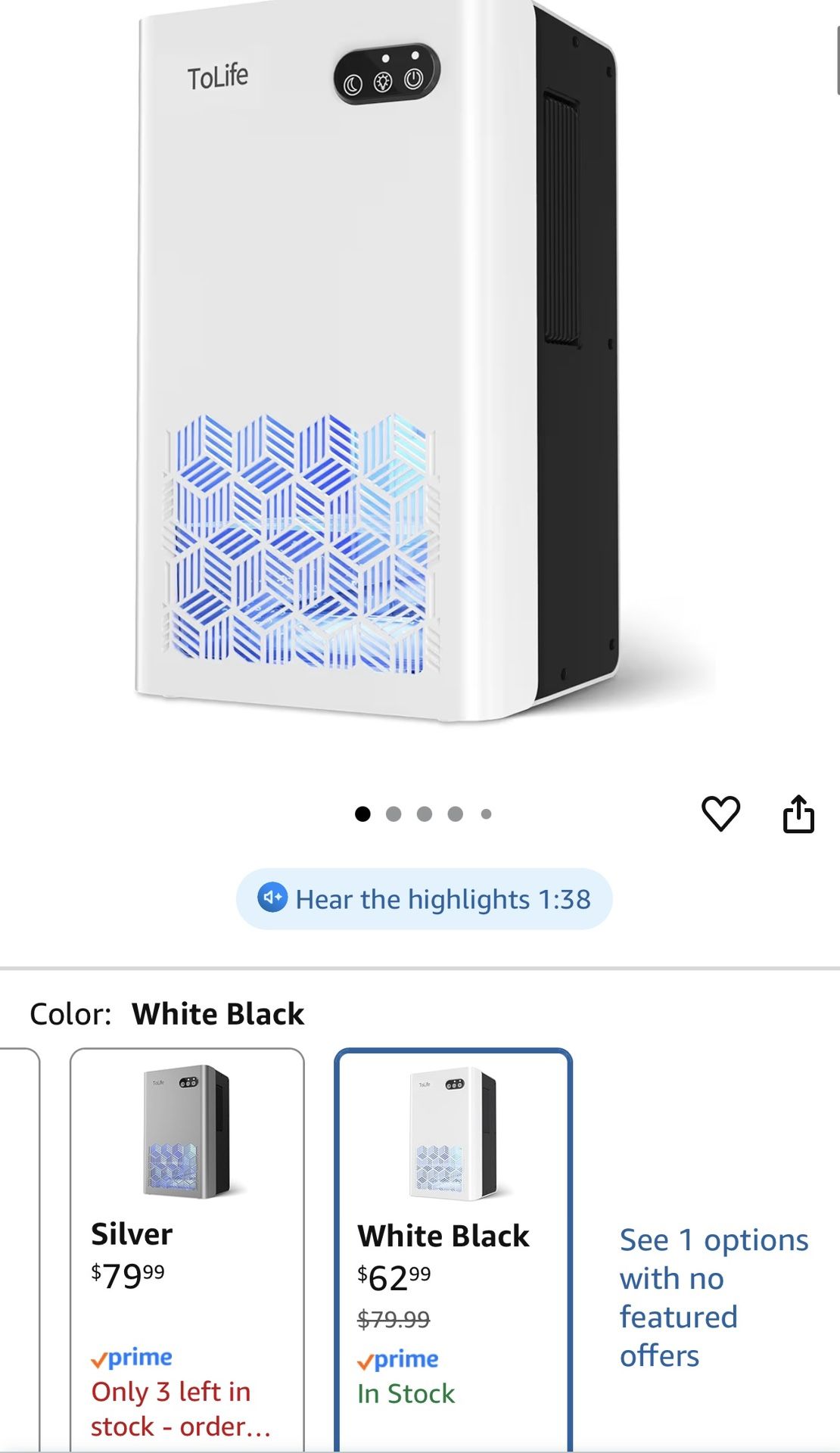 ToLife Dehumidifier
