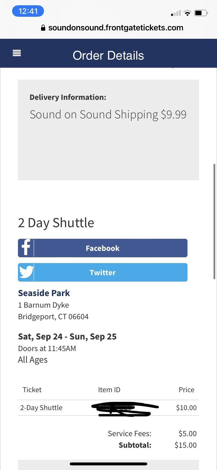 2-Day GA Sound On Sound