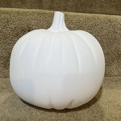 Hyde & eek Flocked 7” Pumpkin  White  New