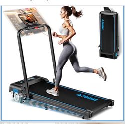 Treadmills for Home, App Compatible, 5 in 1 7.5MPH Foldable Treadmill with 10% Incline, 3.0HP Brushless Drive, 12 HIIT Programs, Full Screen LED Displ
