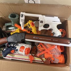 Various Nerf Guns, Parts and Paint